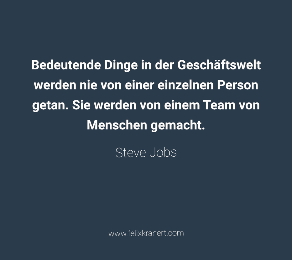 Steve Jobs Zitate: Bedeutende Dinge.